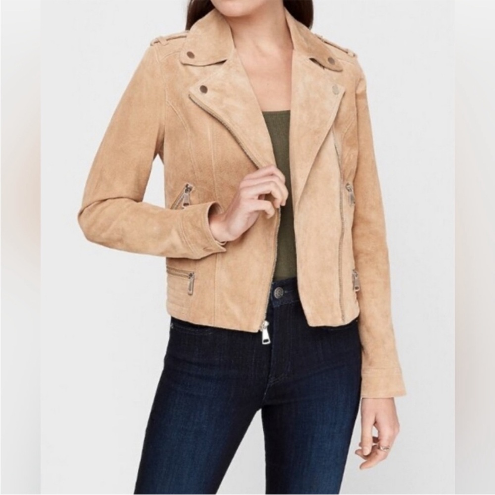 Express Women's Tan Leather Jacket